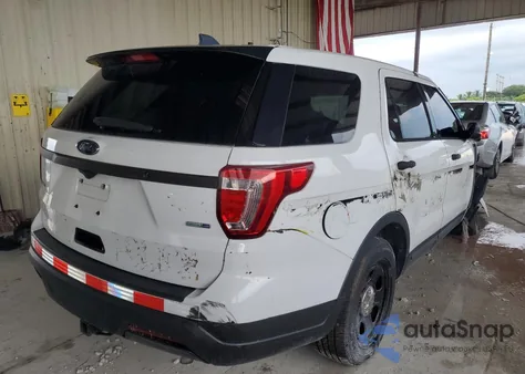 2018 Ford Explorer Police Interceptor из США, поврежденный, VIN 1FM5K8AR3JGA84296